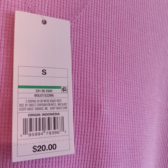 Wild Fable NWT Violet Oversized Waffle Knit Longsleeve Tee Small - Picture 6 of 10